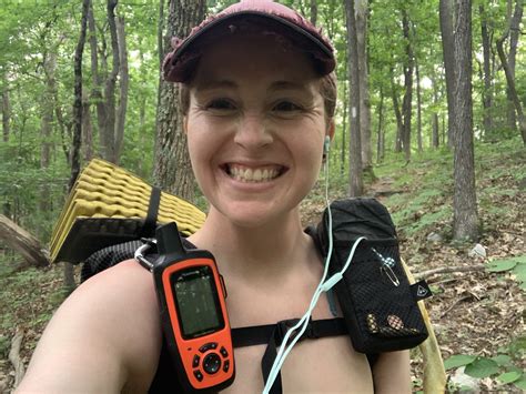 Walking naked on a hiking trail